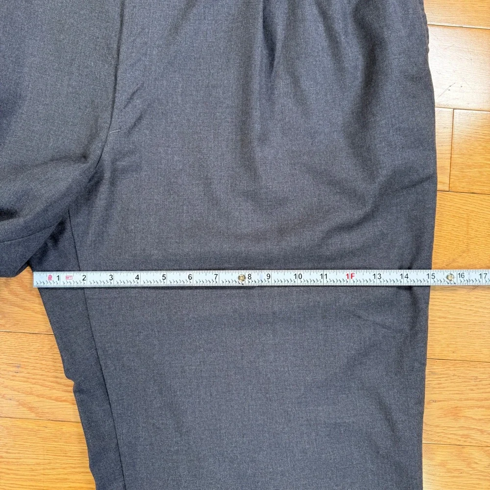 Brioni Mens Cannes Charcoal Gray Wool Pleated Cuffed Dress Pants Size 44R IT 42W